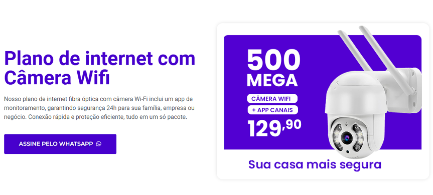 plano de internet em Parobé rs com câmera Wifi
