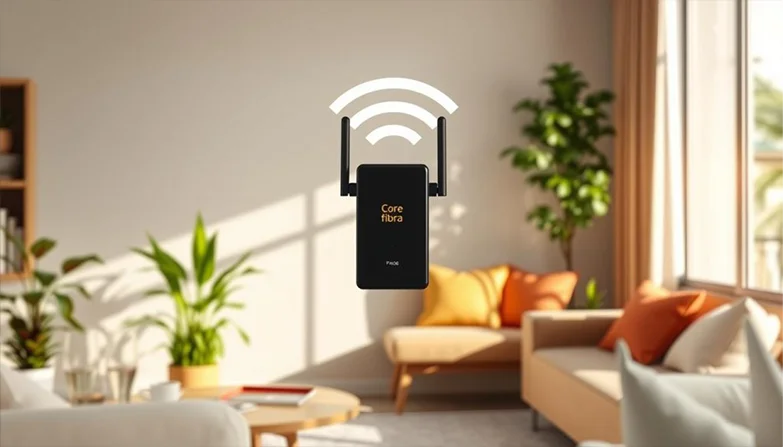 imagem do repetidor de sinal wifi core fibra